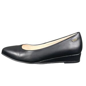 Viscata‎ Barcelona Roma Handcrafted Black Leather Low Wedge Shoes Womens 36